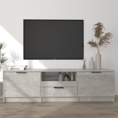 TV-benk betonggrå 140x35x40 cm konstruert tre