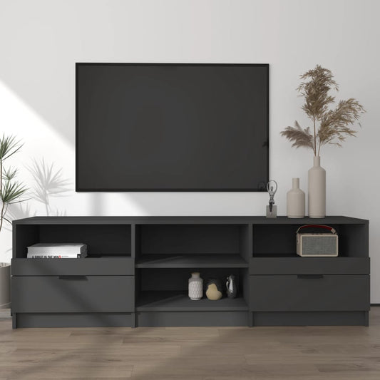 TV-benk svart 150x33,5x45 cm konstruert tre