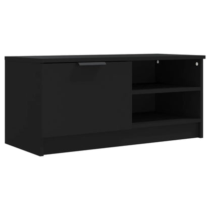 TV-benk svart 80x35x36,5 cm konstruert tre