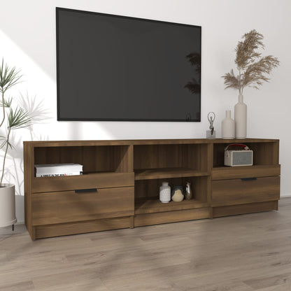 TV-benk brun eik 150x33,5x45 cm konstruert tre