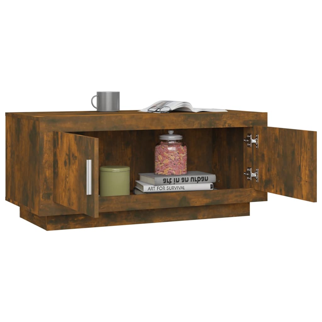 Salongbord Sofabord Røkt Eik 102x50x45 cm