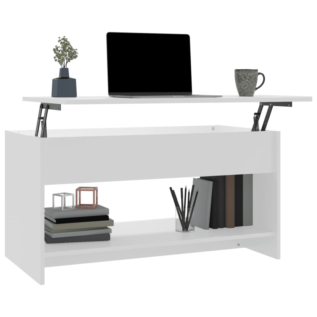 Salongbord Sofabord Hvit 102x50x52,5 cm