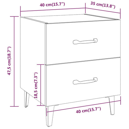 Nattbord Sengbord svart 40x35x47,5 cm