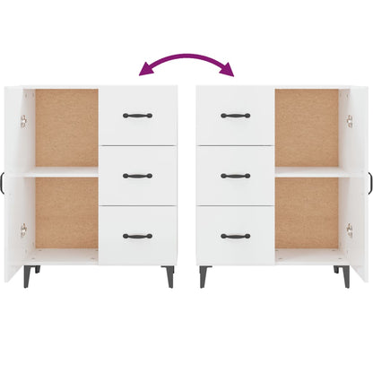 Skjenk Høyglans Hvit 69,5x34x90 cm