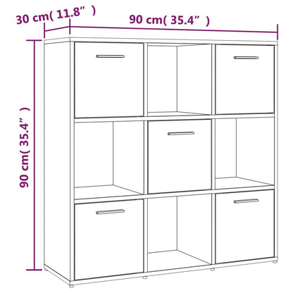 Bokhylle Sonoma Grå 90x30x90 cm