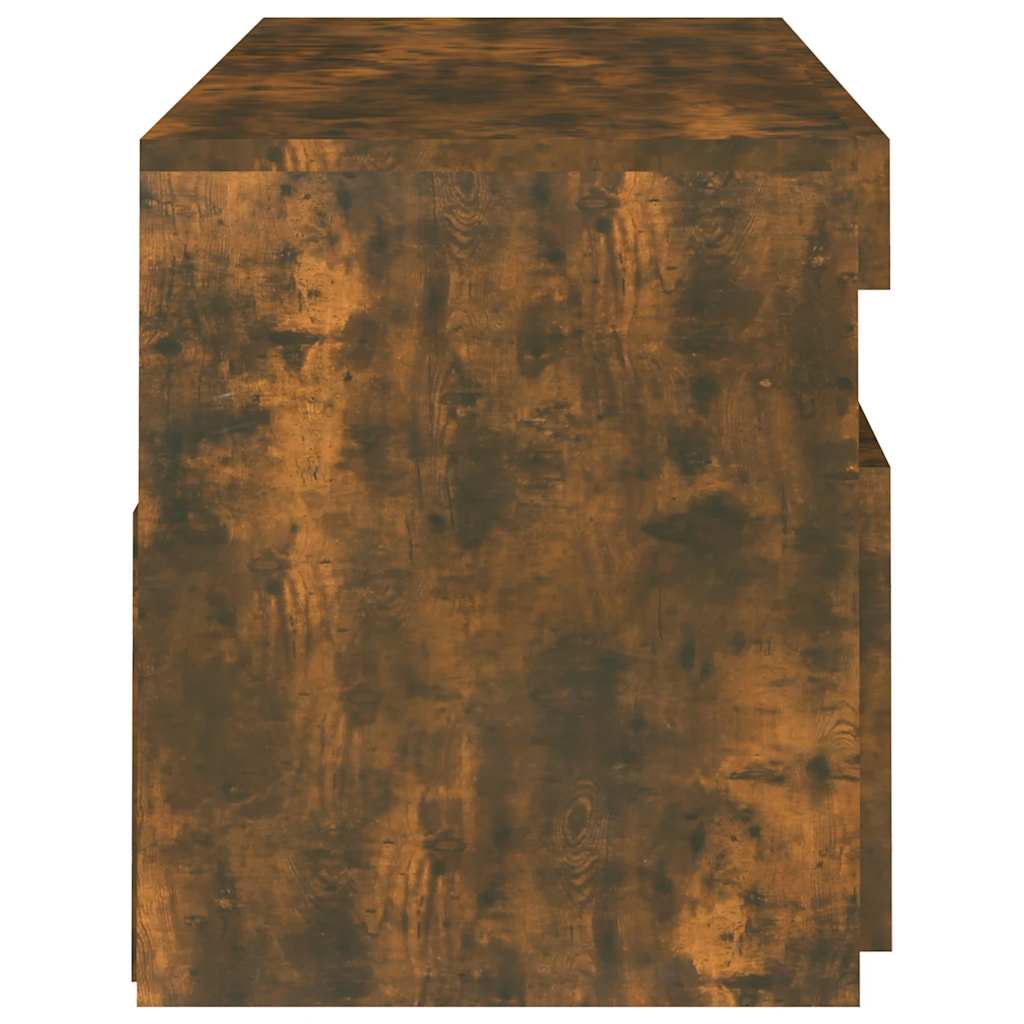 TV-Møbel Røkt Eik TV-benk med LED-lys 120x35x40 cm