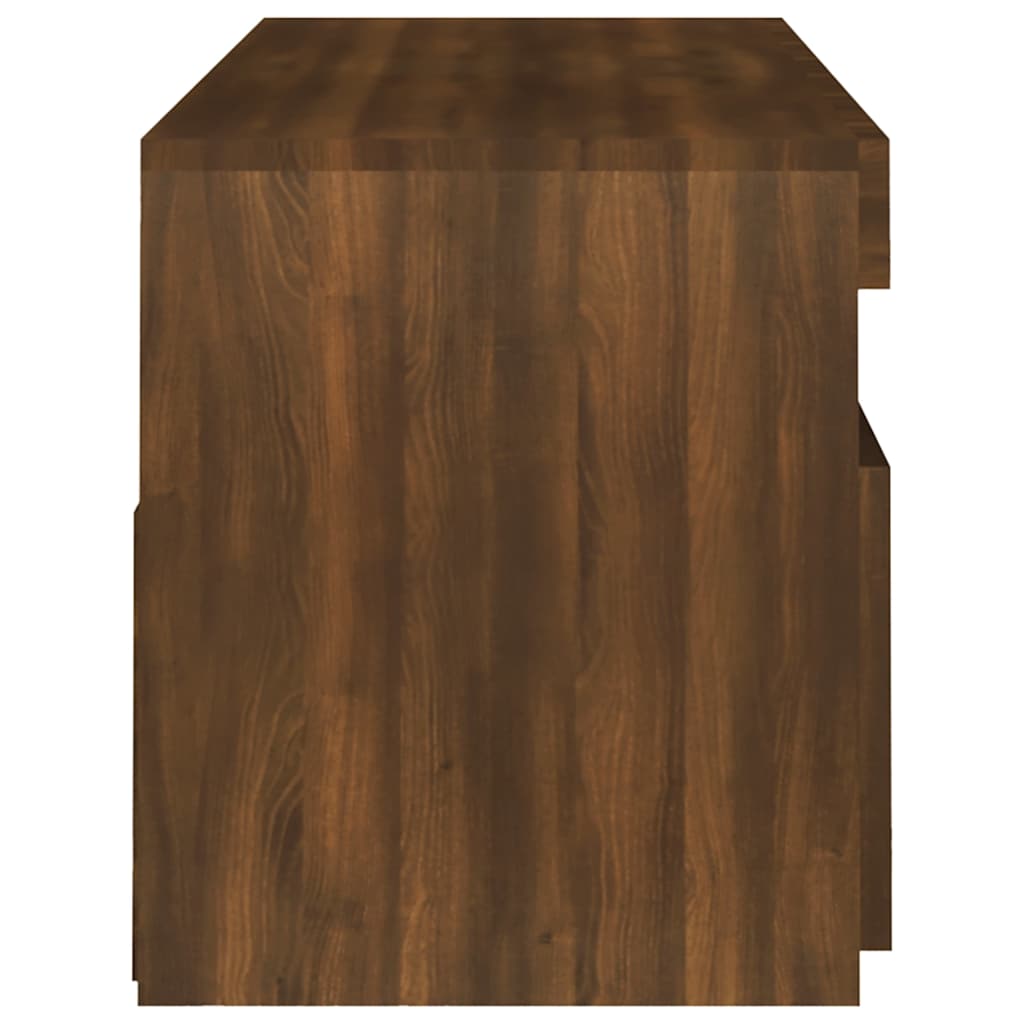 TV-Møbel Brun Eik TV-benk med LED-lys 120x35x40 cm