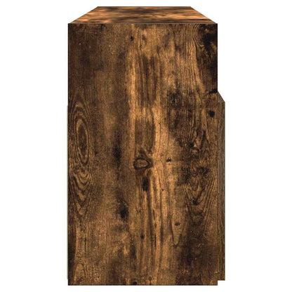 TV-Møbel Røkt EikTV-benk med LED-lys 120x30x50 cm