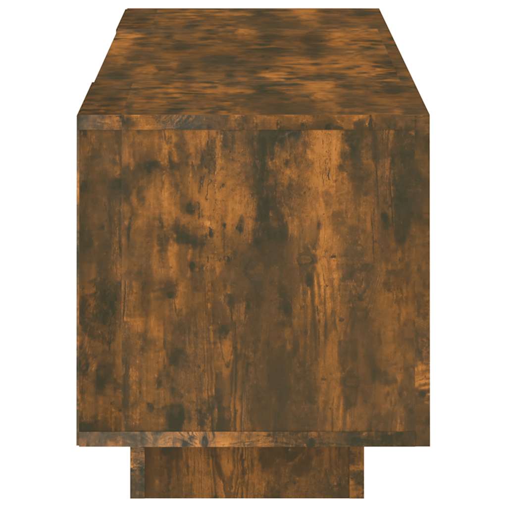 TV-Møbel Røkt EikTV-benk med LED-lys 160x35x40 cm