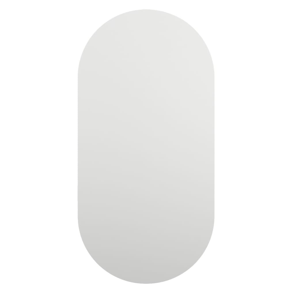 Veggspeil med LED-lys 40x20 cm glass oval