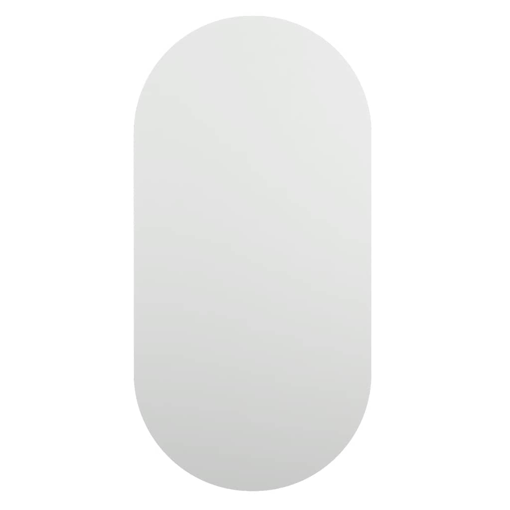 Veggspeil med LED-lys 60x30 cm glass oval