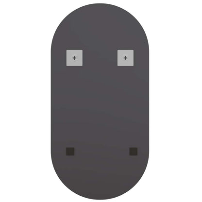 Veggspeil med LED-lys 60x30 cm glass oval
