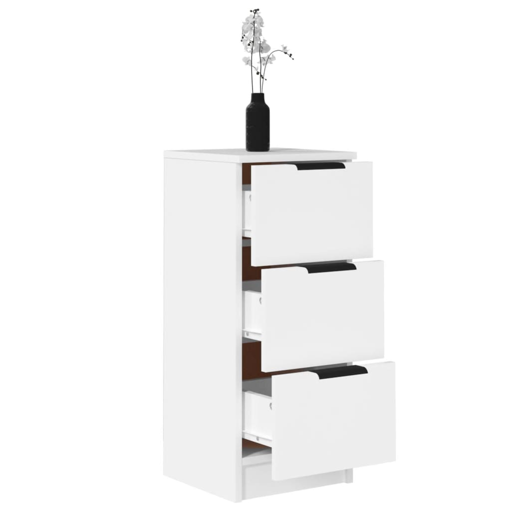 Skjenk hvit 30x30x70 cm konstruert tre