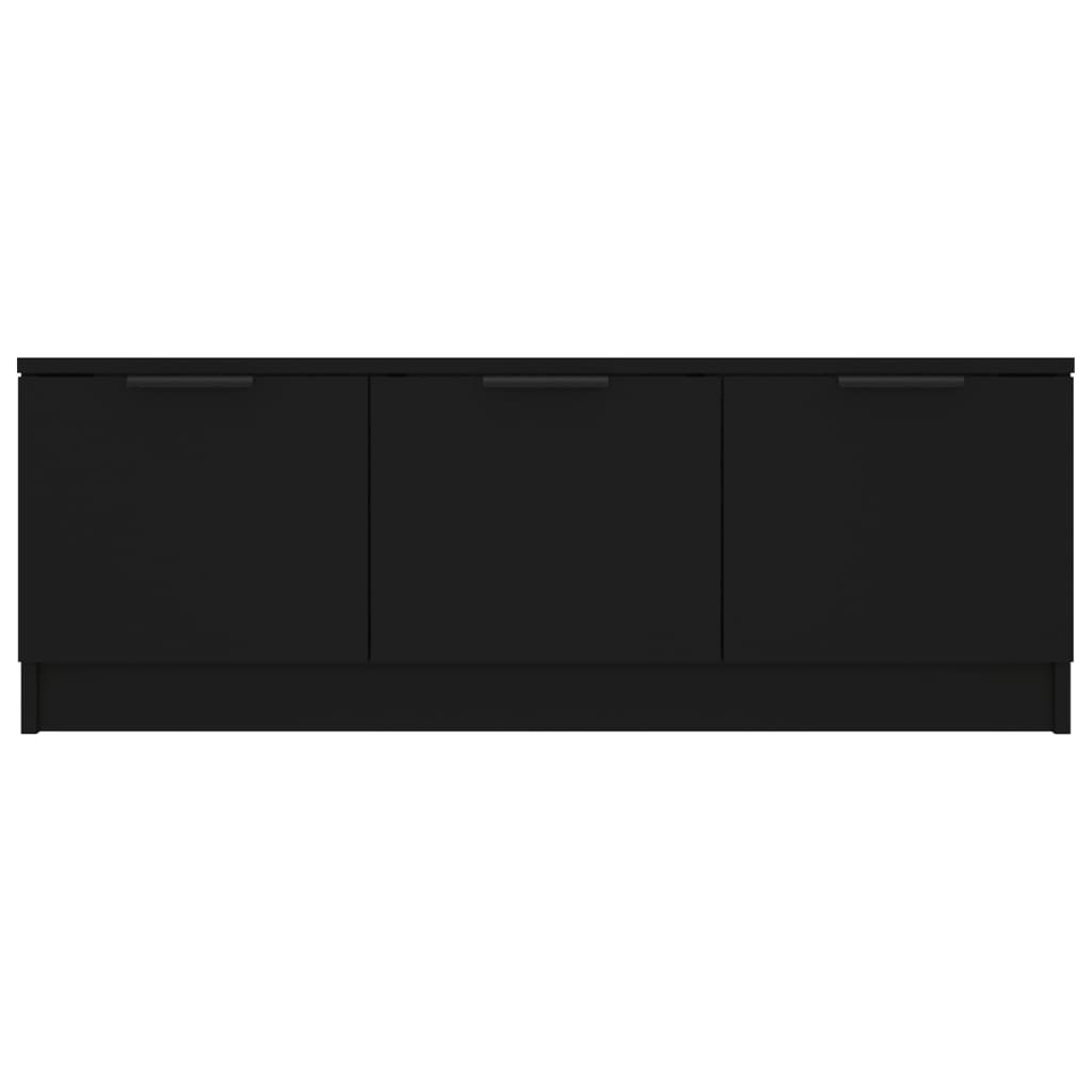 TV-benk svart 102x35x36,5 cm konstruert tre