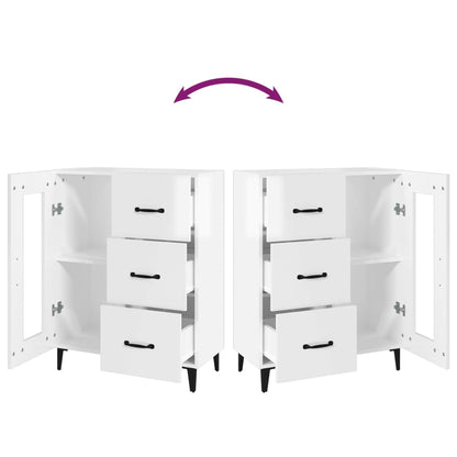 Skjenk Høyglans Hvit 69,5x34x90 cm