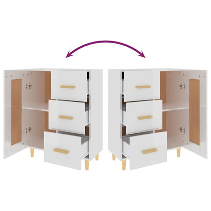 Skjenk Høyglans Hvit 69,5x34x90 cm