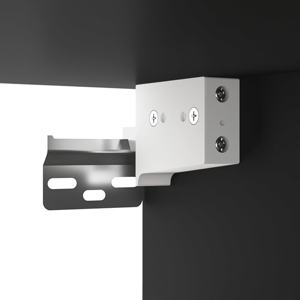 Vegghylle Svart 69,5x34x90 cm