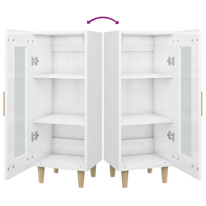 Skjenk Høyglans Hvit 34,5x34x90 cm