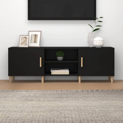 TV-benk svart 150x30x50 cm konstruert tre