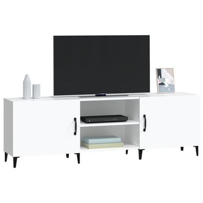 TV-benk hvit 150x30x50 cm konstruert tre