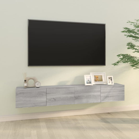 TV-benk Vegghengteer grå sonoma 100x30x30 cm konstruert tre