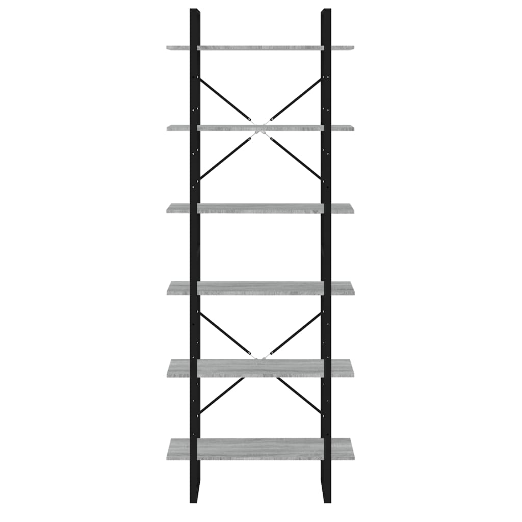 Bokhylle Sonoma Grå 80x30x210 cm