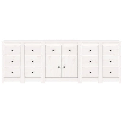 Skjenk Hvit 230x35x80 cm heltre furu