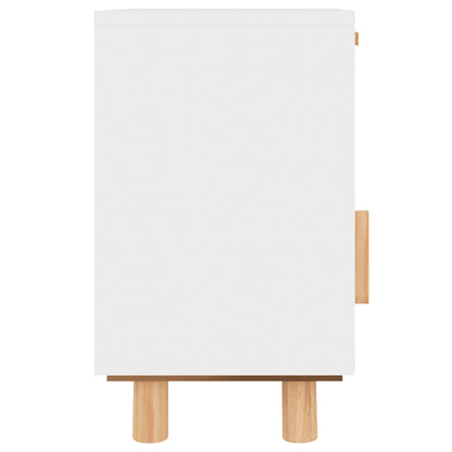 Nattbord Sengbord Hvit heltre furu og naturrotting