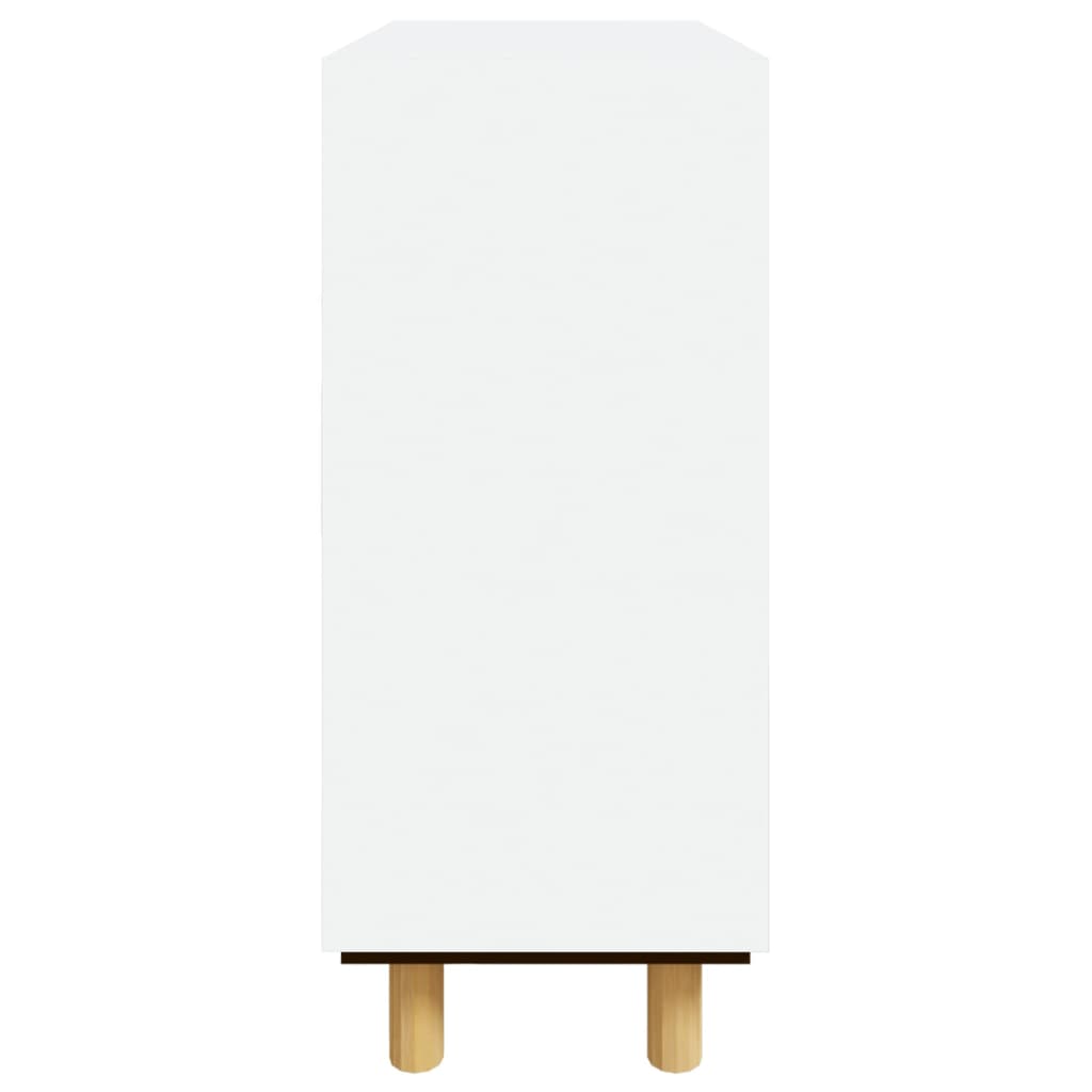 Skjenk Hvit 60x30x70 cm heltre furu og naturrotting