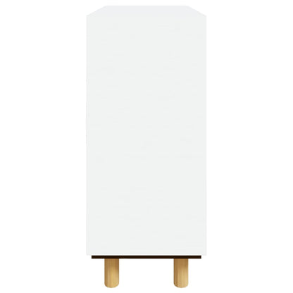 Skjenk Hvit 60x30x70 cm heltre furu og naturrotting