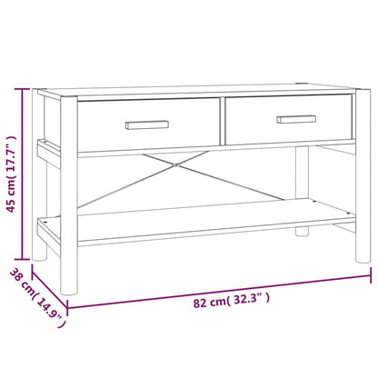 TV-benk hvit 82x38x45 cm konstruert tre