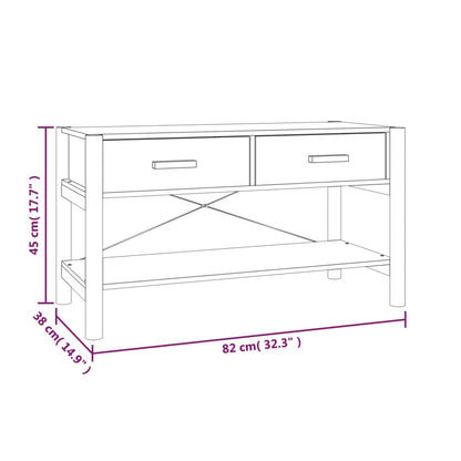 TV-benk svart 82x38x45 cm konstruert tre