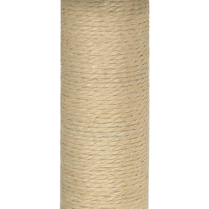 Kattemøbel Kattetre med klorestolper i sisal mørkegrå 74 cm