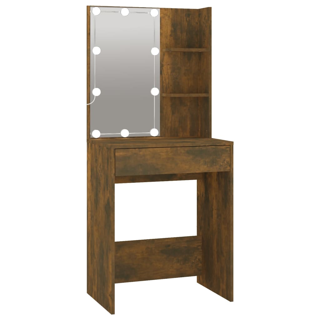 Sminkebord Røkt Eik LED