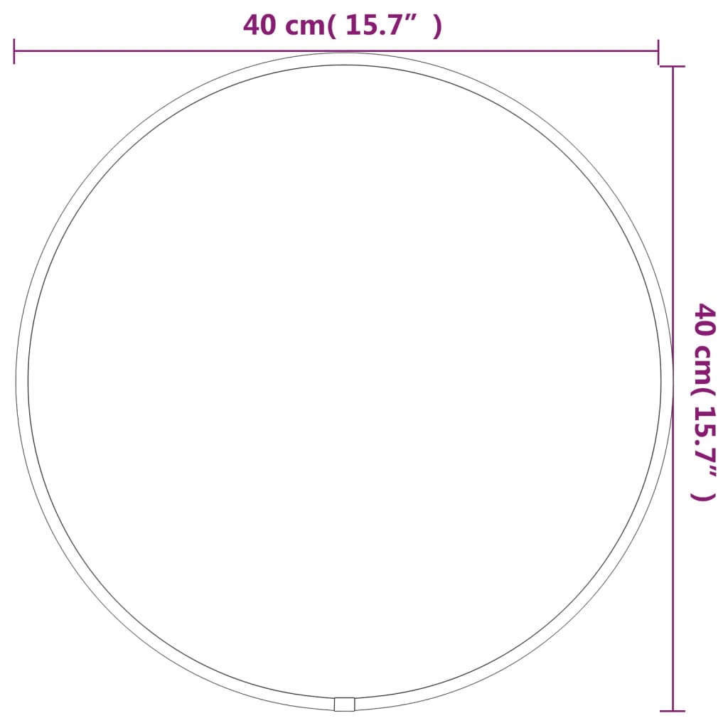 Veggspeil sølv Ø 40 cm rund