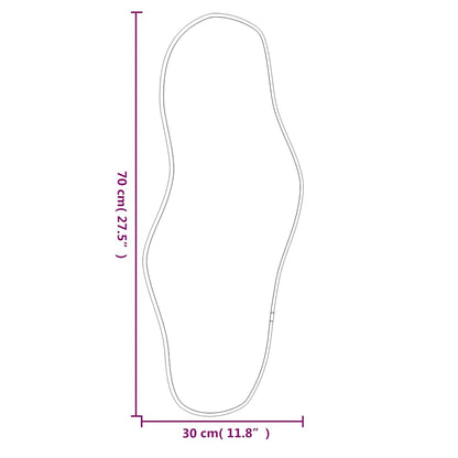 Veggspeil Svart 70x30 cm