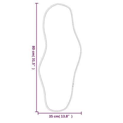 Veggspeil Svart 80x35 cm