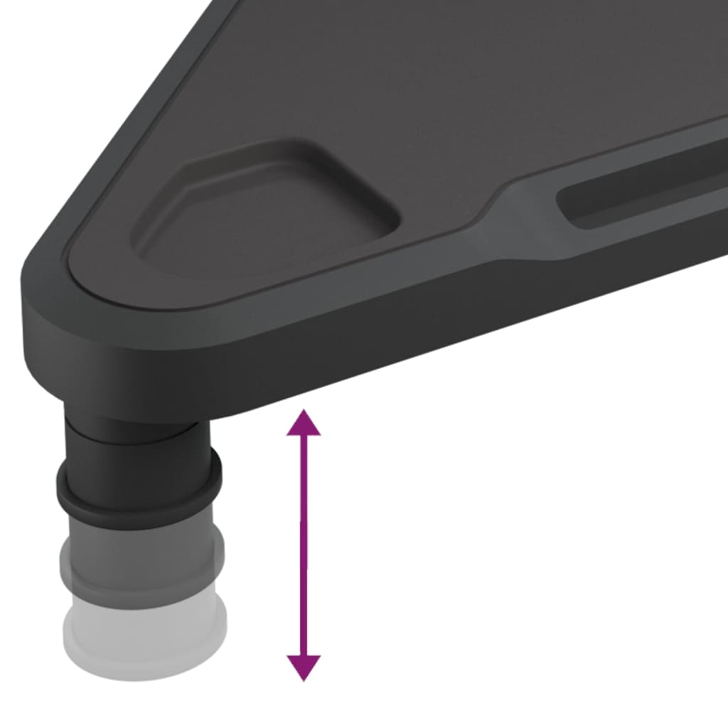 TV-Monitorstativ hjørne svart 49x28x10,5 cm