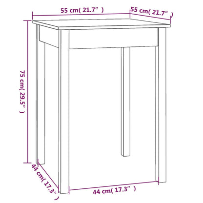 Spisebord Kjøkkenbord 55x55x75 cm heltre furu