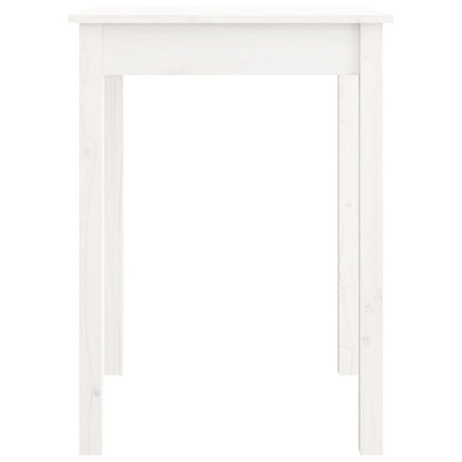 Sidebord hvit 55x55x75 cm heltre furu