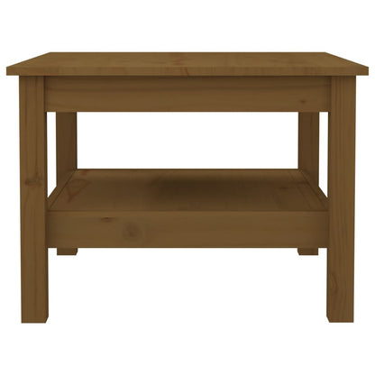 Salongbord Sofabord Tre heltre furu Honningbrun 55x55x40 cm