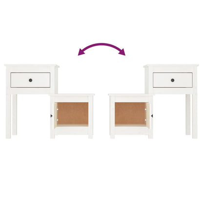 Nattbord Sengbord Tre heltre furu 79,5x38x65,5