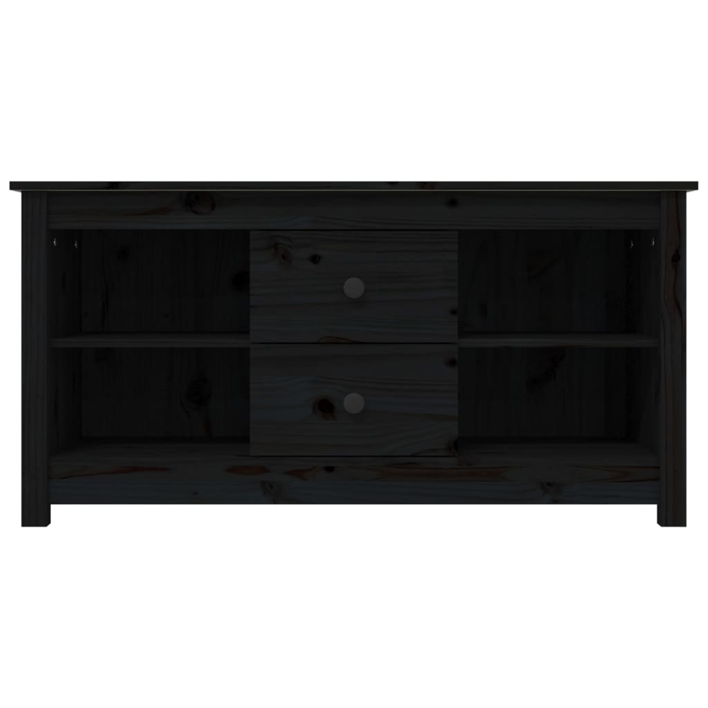 TV-benk svart 103x36,5x52 cm heltre furu