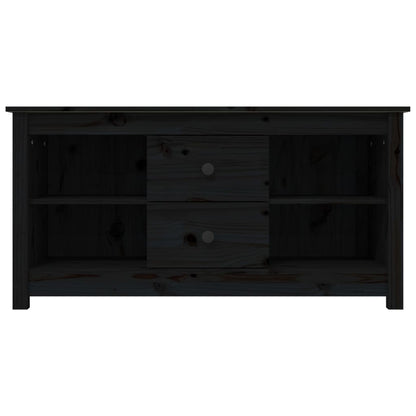 TV-benk svart 103x36,5x52 cm heltre furu