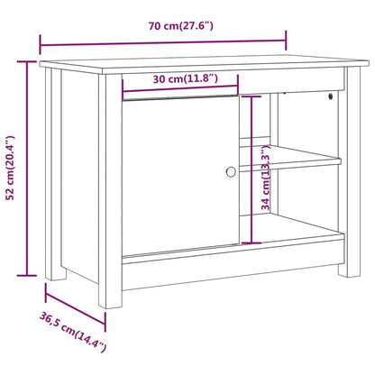 TV-benk 70x36,5x52 cm heltre furu