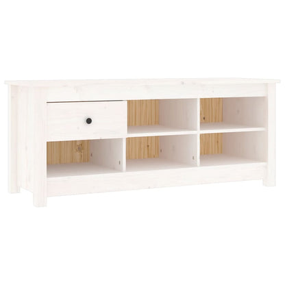 Skoskap Skohylle Skobenk Hvit 110x38x45,5 cm heltre furu