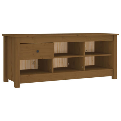 Skoskap Skohylle Skobenk Honningbrun 110x38x45,5 cm heltre furu