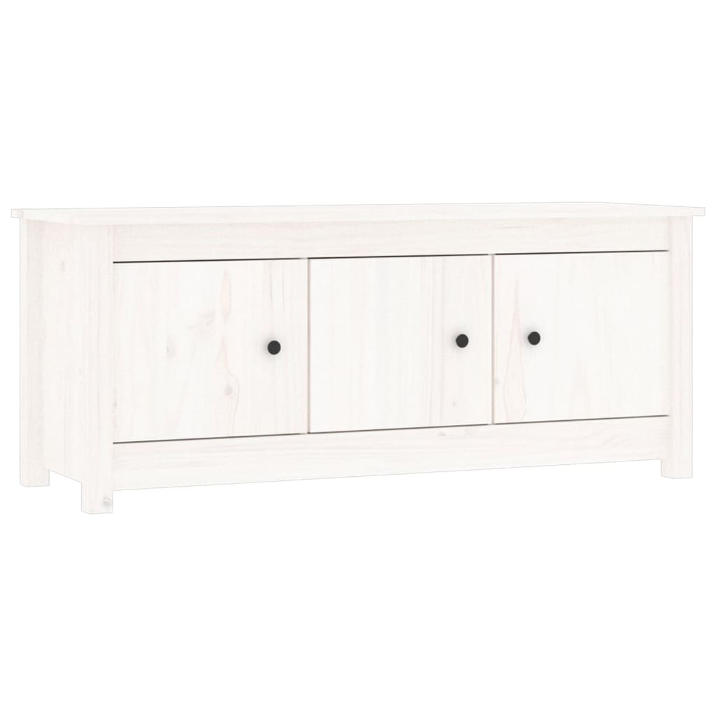 Skoskap Skohylle Skobenk Hvit 110x38x45,5 cm heltre furu
