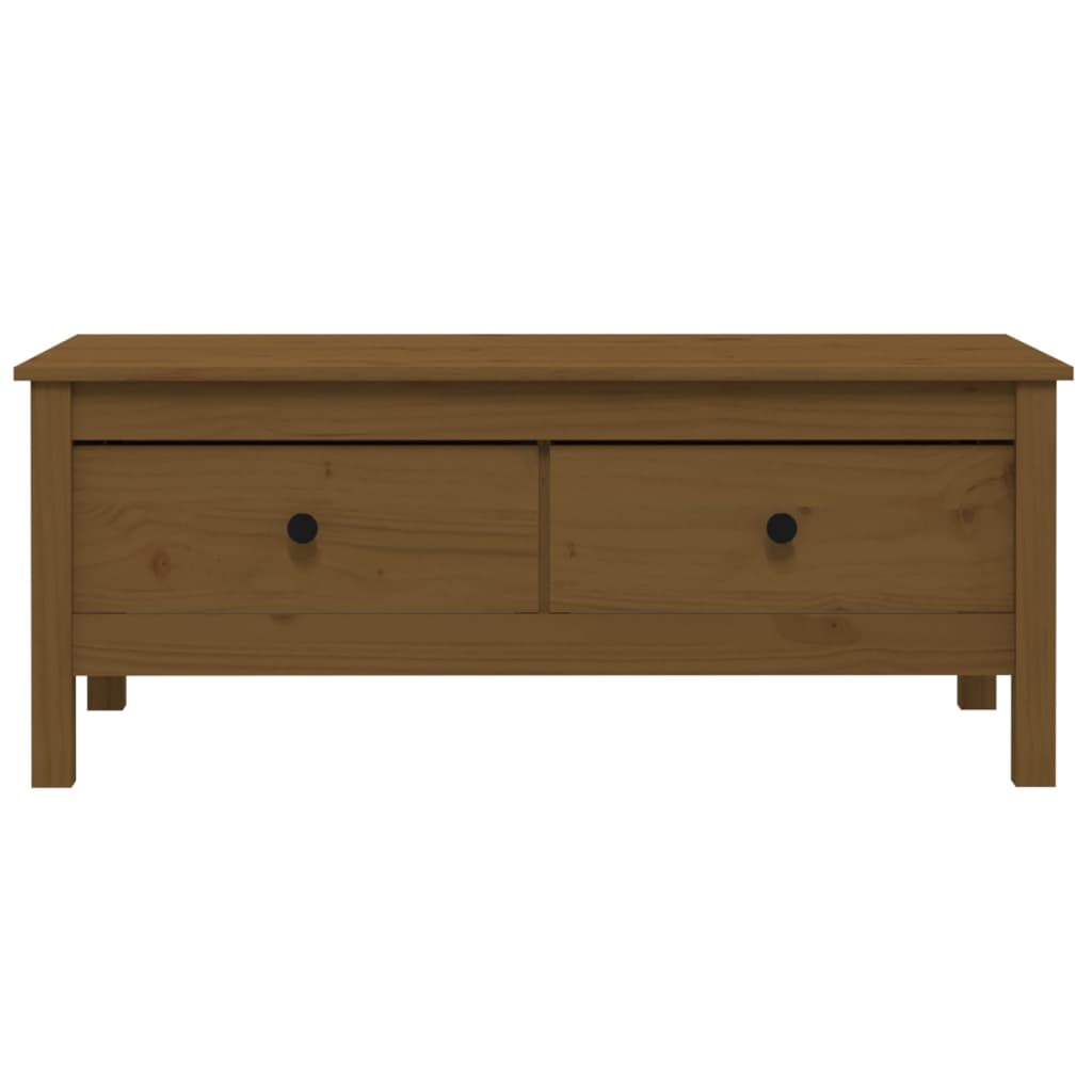 Salongbord Sofabord Tre heltre furu Honningbrun 100x50x40 cm