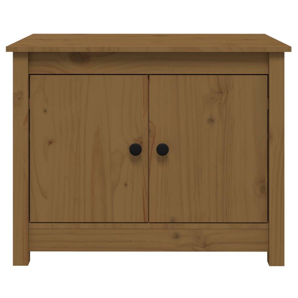 Salongbord Sofabord Tre heltre furu Honningbrun 71x49x55 cm